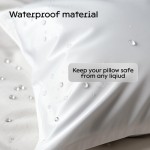 Niagara - Pack of 12 Waterproof King Size Pillow Protectors 20x36 Inches, with Smooth Zipper, Silent Pillow Covers, White